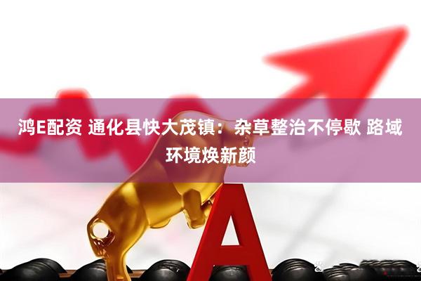鸿E配资 通化县快大茂镇：杂草整治不停歇 路域环境焕新颜